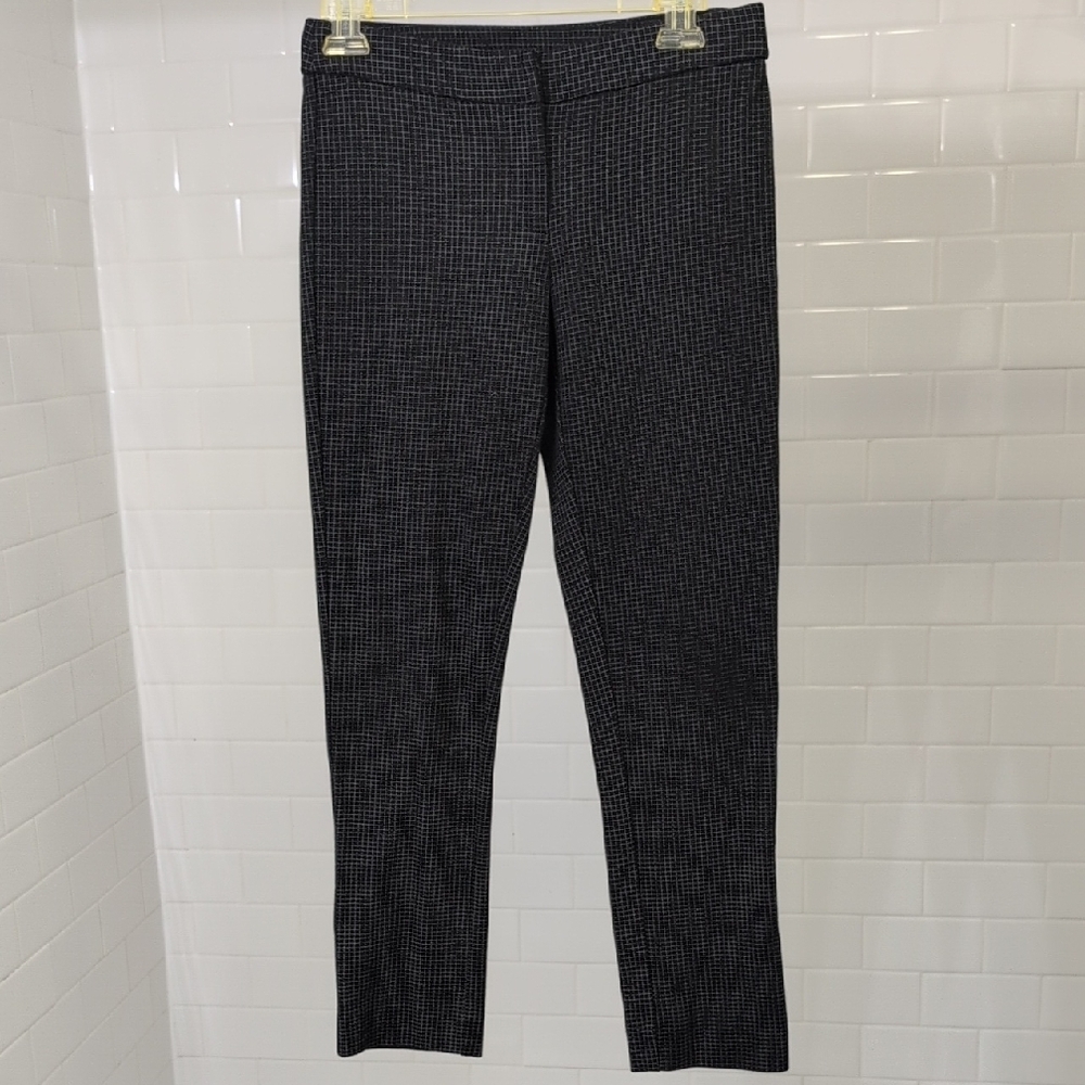 Womens Black Checkered Pants